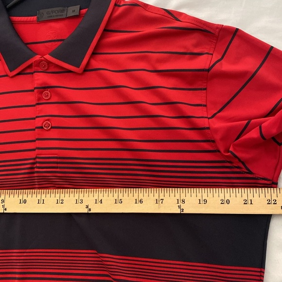 G/FORE Men’s Red with Stripes Golf Polo Shirt Size Size M - Picture 8 of 8